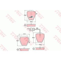 Trw Тормозные колодки TRW GDB1371 - Заображення 2