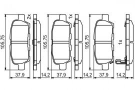 Bosch Тормозные колодки BOSCH 0986494861 - Заображення 7