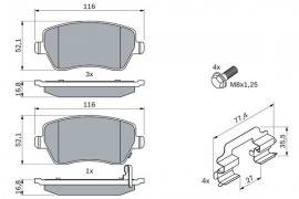 Bosch Тормозные колодки Bosch 0986494160 - Заображення 7