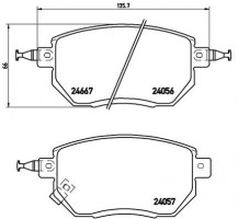 Brembo Тормозные колодки Brembo P56051 - Заображення 1