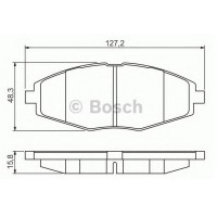 Bosch Тормозные колодки Lanos BOSCH 0986495224 - Заображення 2