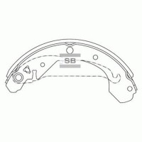 Тормозные колодки барабанные SANGSIN SB SA102