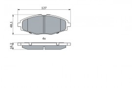 Bosch Тормозные колодки дисковые Lanos BOSCH 0986424512 - Заображення 7