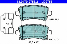 Ate Тормозные колодки Сeramic ATE 13.0470-2755.2 - Заображення 1