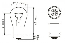 Bosch Автолампа (12V 21W PY21W ECO) BOSCH 1987302812 - Заображення 5