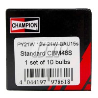 Champion Автолампа Champion (PY21W 12V BAU15s) CBM48S - Заображення 3