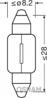 Osram Автолампа Osram (3W 12V SV6 8x28) OSR6428 - Заображення 2