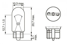 Bosch Автолампа W5W WV BOSCH 1987302286 - Заображення 5