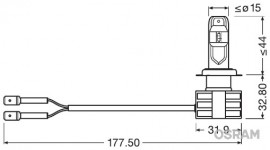 Osram Автолампа светодиодная Osram LED ( 14W 12V/24V PX26D FS2 ) OSR67210CW - Заображення 6