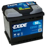 Аккумулятор EXIDE EXCELL 12V/50Ah/450A EX EB500