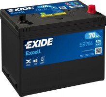 Аккумулятор EXIDE EXCELL 12V/70Ah/540A EX EB704