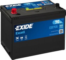 Аккумулятор EXIDE EXCELL 12V/70Ah/540A EX EB705