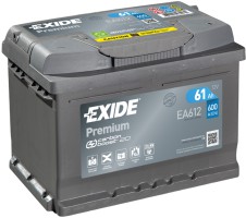 Аккумулятор EXIDE Premium Carbon Boost 12V/61Ah/600A EX EA612