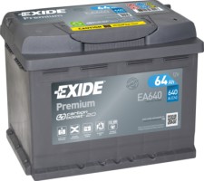 Аккумулятор EXIDE Premium Carbon Boost 12V/64Ah/640A EX EA640