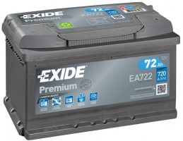 Exide Аккумулятор EXIDE Premium Carbon Boost 12V/72Ah/720A EX EA722 - Заображення 1