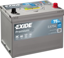 Аккумулятор EXIDE Premium Carbon Boost 12V/75Ah/630 EX EA754