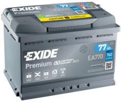 Аккумулятор EXIDE Premium Carbon Boost 12V/77Ah/760A EX EA770