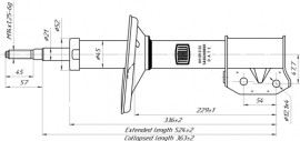 Trialli Амортизатор подвески передний Logan (04-) (масло) (AH 09051) TRIALLI - Заображення 2