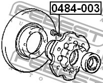 Febest Болт колесный FEBEST 0484-003 - Заображення 2