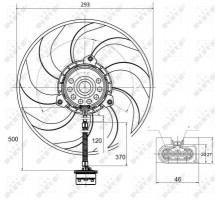 Вентилятор охлаждения двигателя NRF NRF 47373