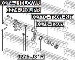 Febest Втулка направляющая тормозного суппорта FEBEST 0274-J10LOWR - Заображення 2