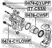 Febest Втулка направляющая тормозного суппорта FEBEST 0474-CYUPF - Заображення 2