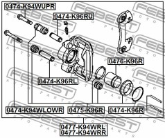 Febest Втулка направляющая тормозного суппорта FEBEST 0474-K96R - Заображення 2