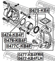 Febest Втулка направляющая тормозного суппорта FEBEST 0474-KB4F - Заображення 2