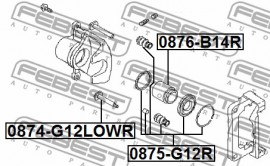 Febest Втулка направляющая тормозного суппорта FEBEST 0874-G12LOWR - Заображення 2