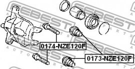 Febest Втулка направляющего суппорта FEBEST 0174-NZE120F - Заображення 2