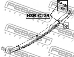 Febest Втулка рессоры FEBEST NSB-C23R - Заображення 2