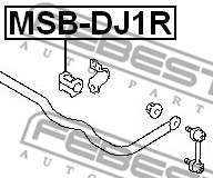 Febest Втулка стабилизатора FEBEST MSB-DJ1R - Заображення 2