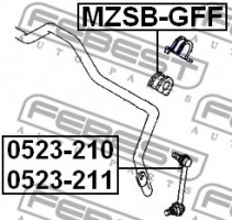 Febest Втулка стабилизатора FEBEST MZSB-GFF - Заображення 2