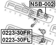 Febest Втулка стабилизатора FEBEST NSB-002 - Заображення 2