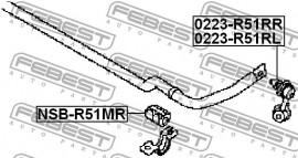 Febest Втулка стабилизатора FEBEST NSB-R51MR - Заображення 2