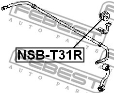 Febest Втулка стабилизатора FEBEST NSB-T31R - Заображення 2