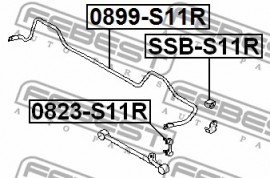 Febest Втулка стабилизатора FEBEST SSB-S11R - Заображення 2