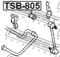 Febest Втулка стабилизатора FEBEST TSB-805 - Заображення 2