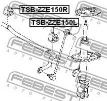 Febest Втулка стабилизатора FEBEST TSB-ZZE150L - Заображення 2