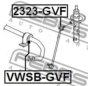 Febest Втулка стабилизатора FEBEST VWSB-GVF - Заображення 2