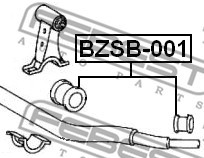 Febest Втулка стабилизатора к-т FEBEST BZSB-001 - Заображення 2