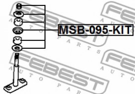 Febest Втулка стабилизатора к-т FEBEST MSB-095-KIT - Заображення 2