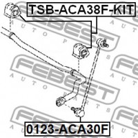 Febest Втулка стабилизатора к-т d=22.2 FEBEST TSB-ACA38F-KIT - Заображення 2