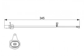 Bosch Датчик износа колодок BOSCH 1987474507 - Заображення 1