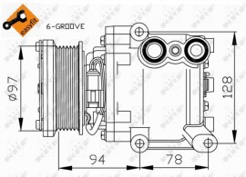 Nrf Компрессор кондиционера NRF NRF 32724 - Заображення 4