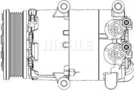 Mahle Original Компрессор кондиционера MAHLE ORIGINAL ACP 310 000P - Заображення 2