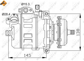 Nrf Компрессор кондиционера EASY FIT NRF NRF 32148 - Заображення 3