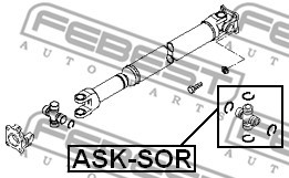 Febest Крестовина карданного вала 28X48 FEBEST ASK-SOR - Заображення 2