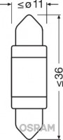 Osram Лампа светодиодная Osram LED warm white 4000K 1шт (1W 12V SV8,5-8) OSR6498WW-01B - Заображення 6