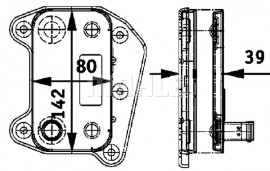 Mahle Original Масляный радиатор Mahle MAHLE ORIGINAL CLC 52 000P - Заображення 2